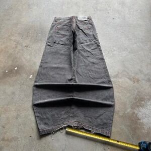 Baggy Black Gray Five Jungle Wide Leg Southpole Styl Y2K VTG Denim Jeans 38x32